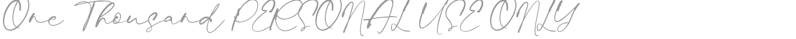 One Thousand font preview